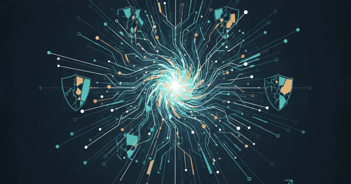 a lattice of neural pathways radiating from a bright core
