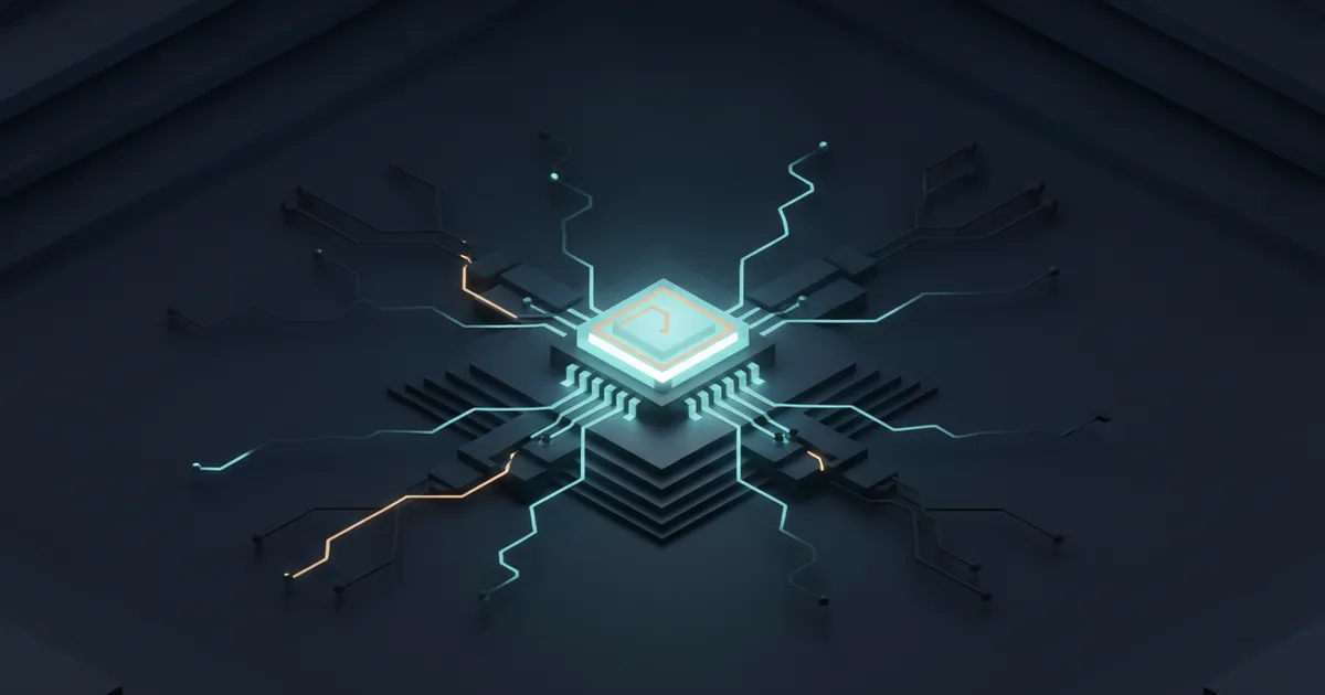 a lattice of neural pathways radiating from a bright core