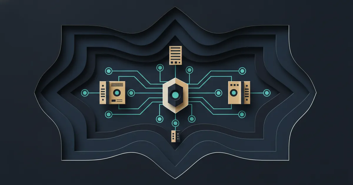 nodes passing glowing task tokens along branching paths