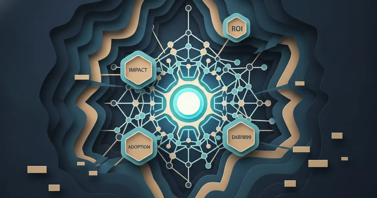 a lattice of neural pathways radiating from a bright core