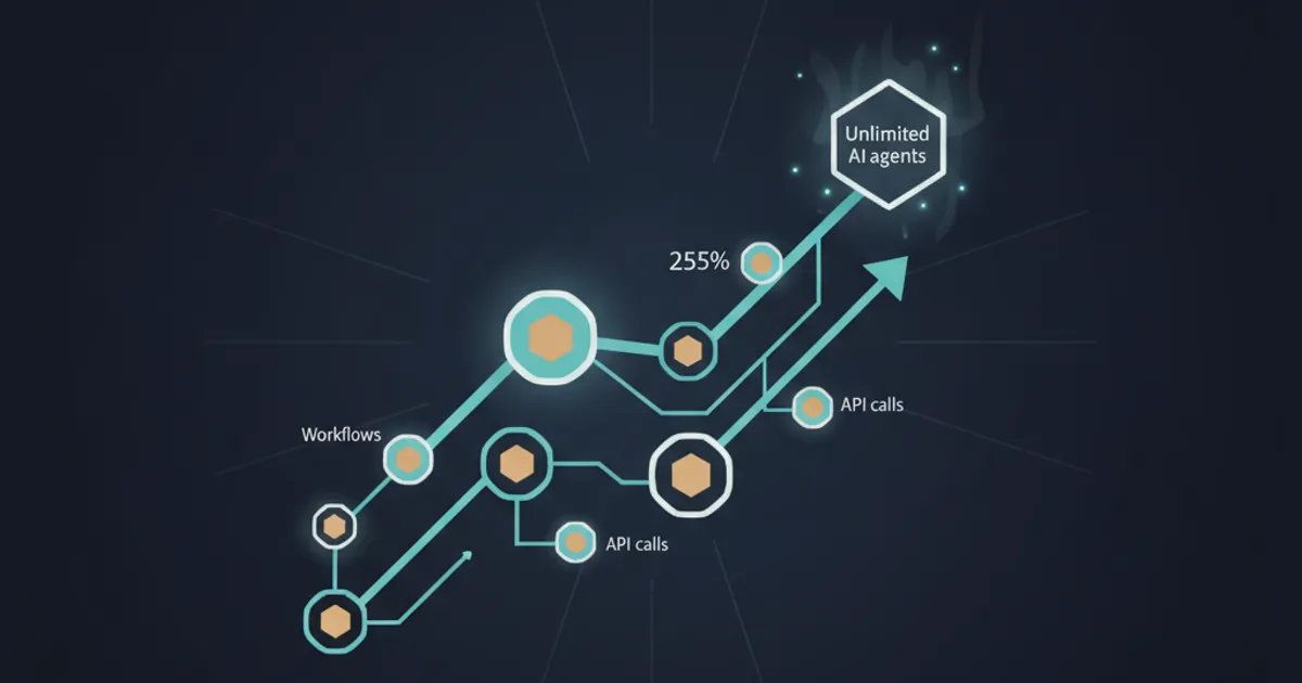 nodes passing glowing task tokens along branching paths