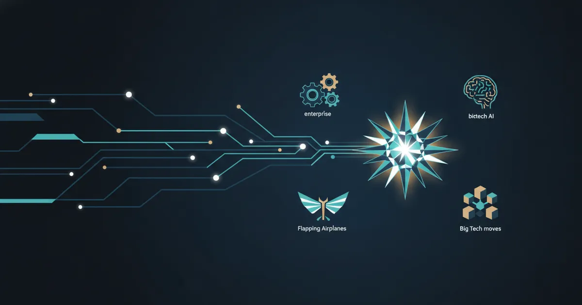data streams converging into a single bright signal